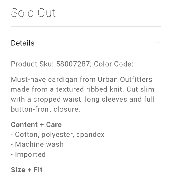 Urban Outfitters Ashton Cropped Multi-Color Cardigan Top Medium - Picture 8 of 9